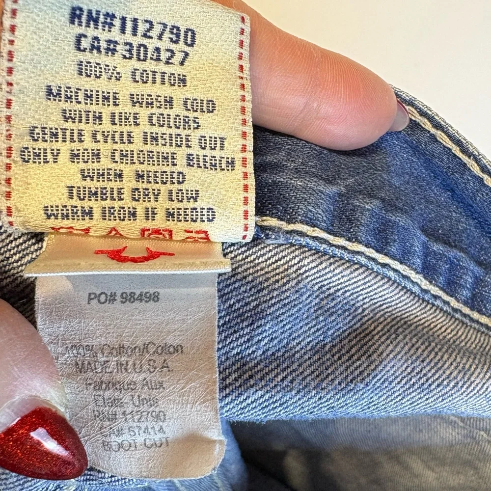 True Religion Men's Bootcut Blue Jeans